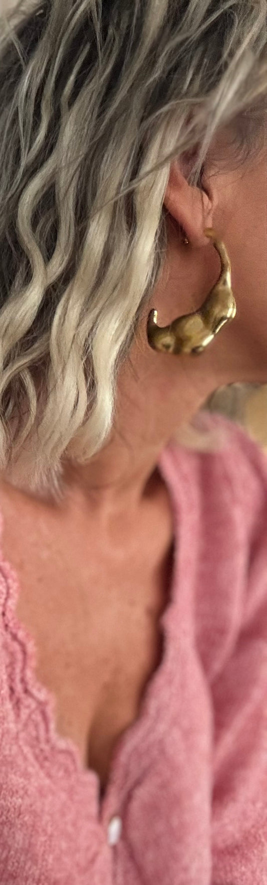 Boucles Pendantes Martelées