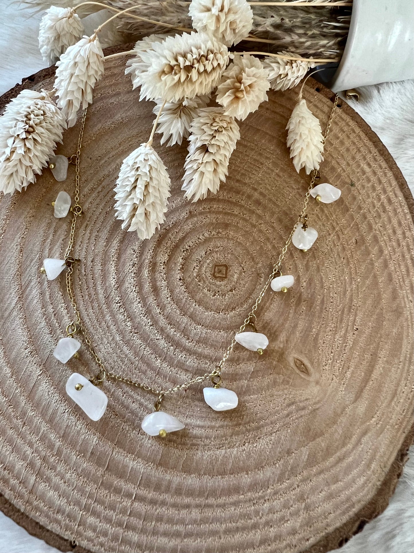 Collier Pierres Blanches