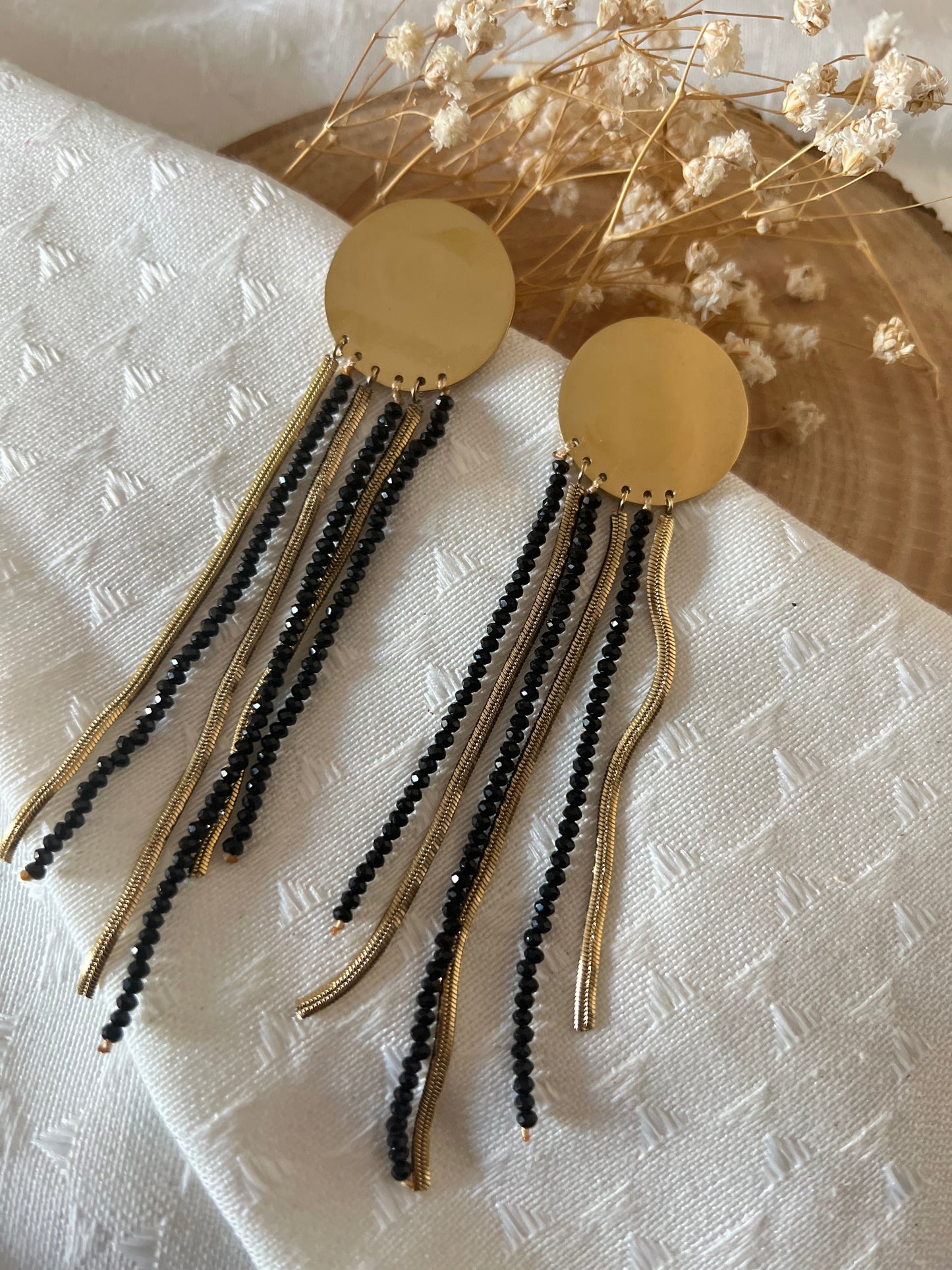 Boucles Pendantes Perlées