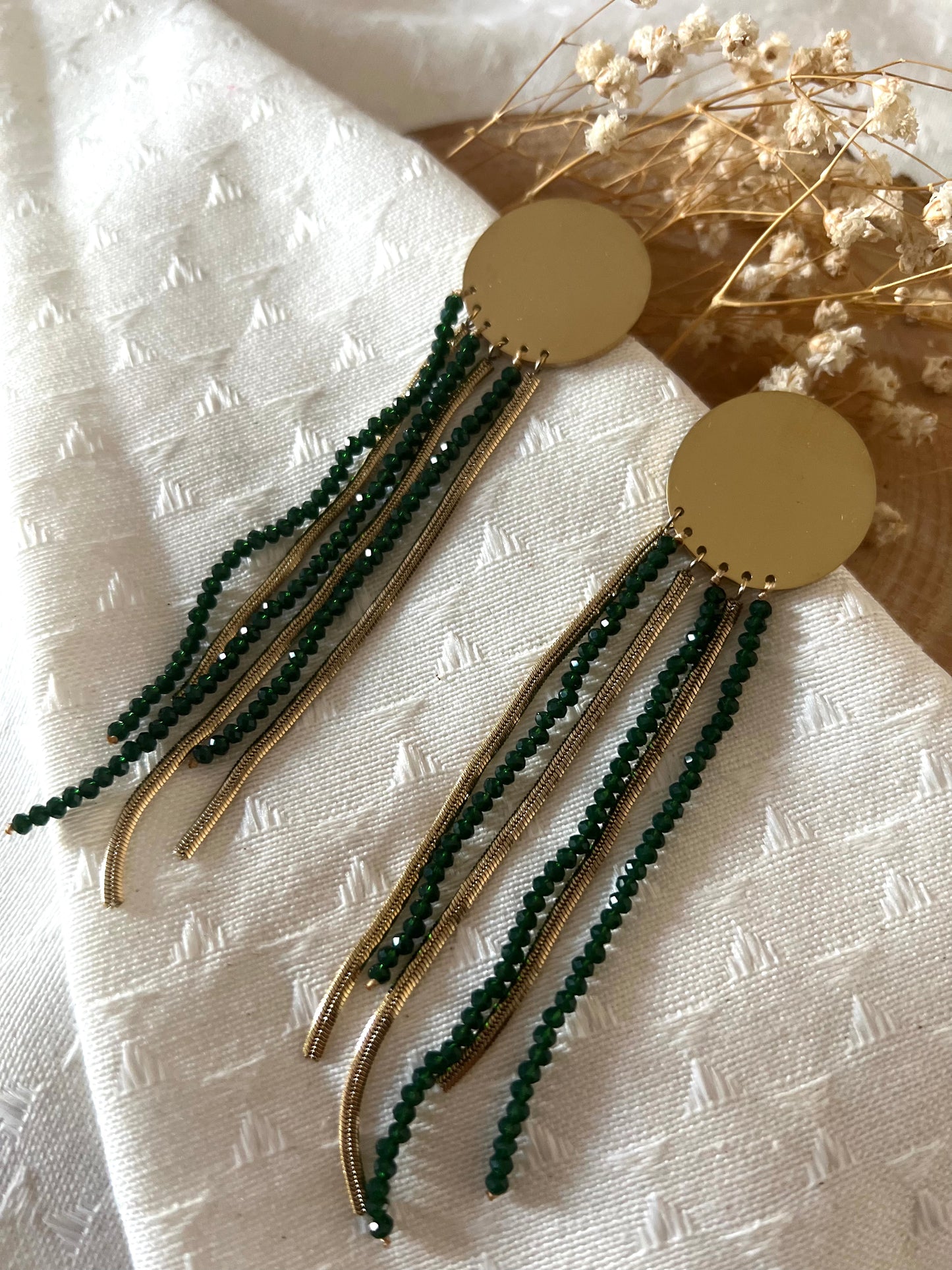 Boucles Pendantes Perlées
