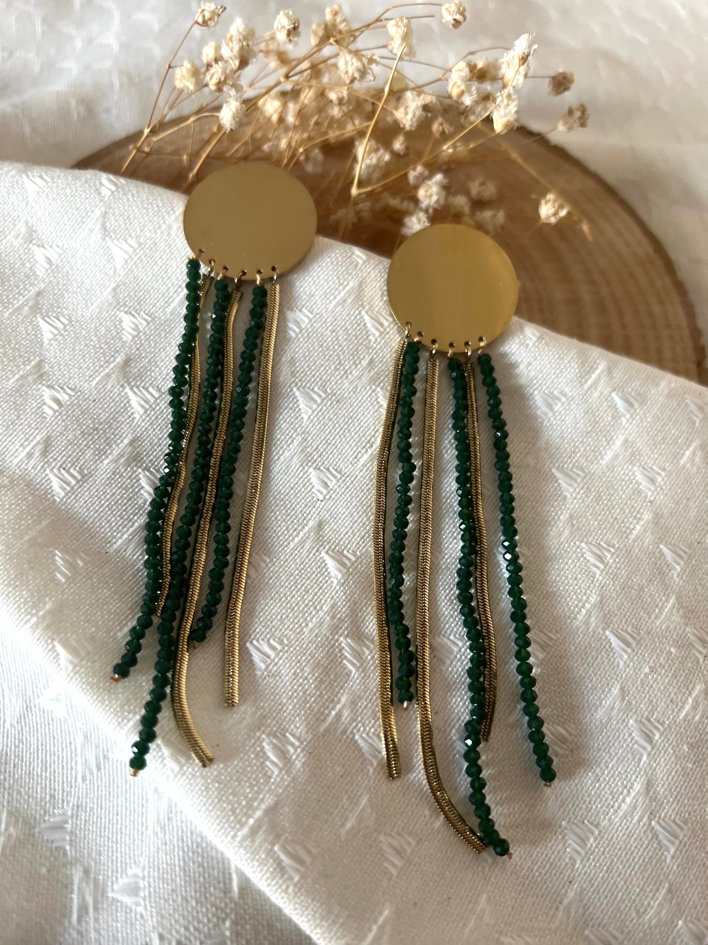 Boucles Pendantes Perlées