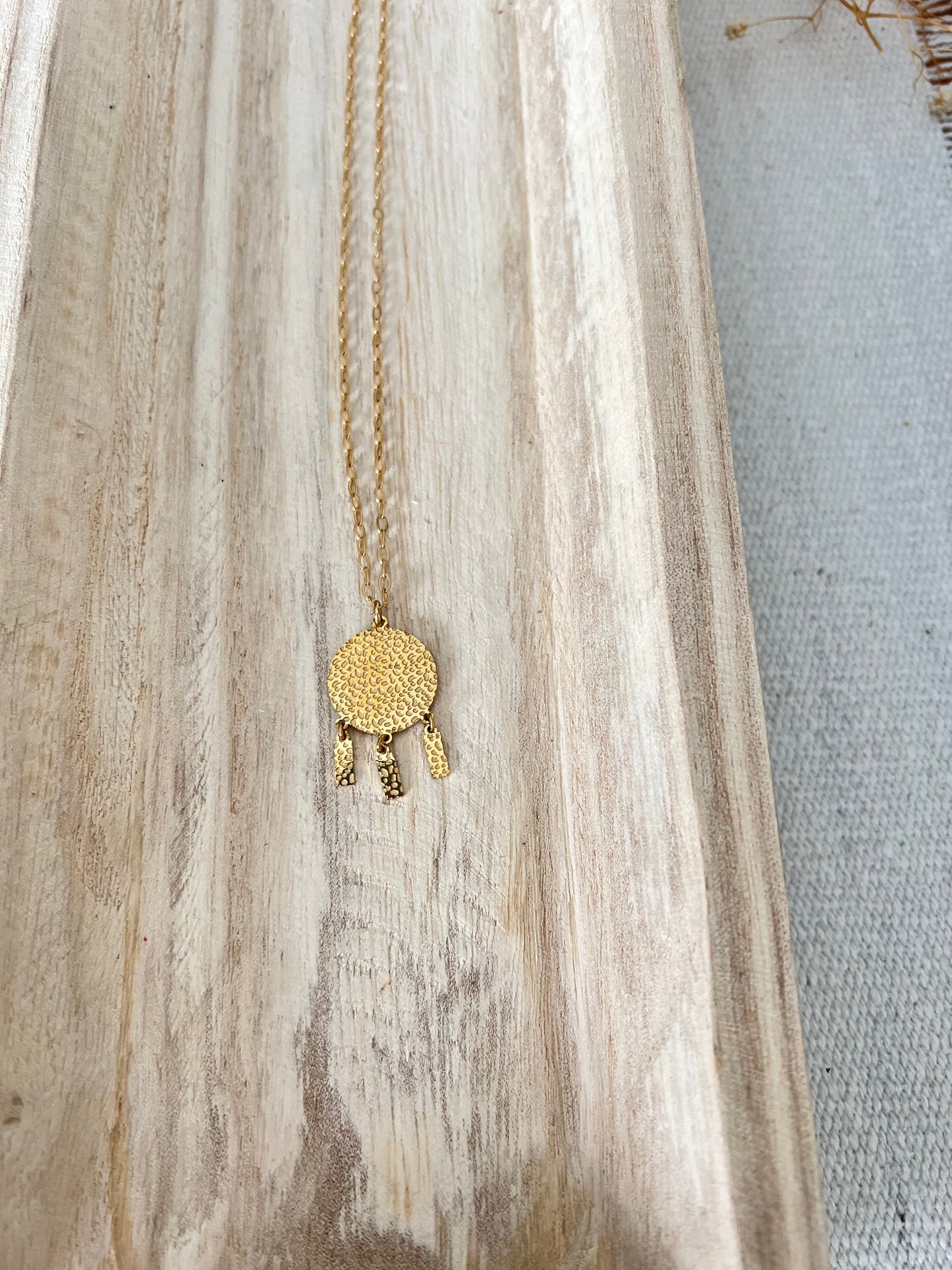 Collier Soleil Martelé