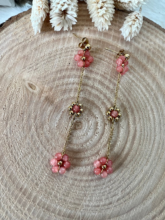 Boucles Pendantes Fleurs